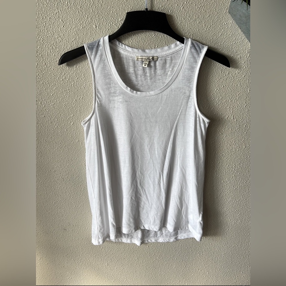 Express Transparent White Light Weight Tank Top Size XS Lightweight Sheer